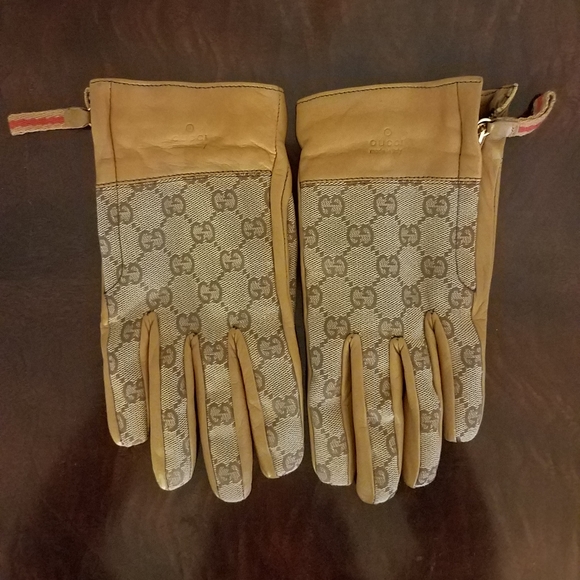 gucci leather gloves